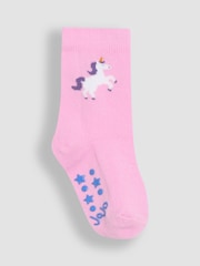 JoJo Maman Bébé Blue Cotton Socks 3 Pack - Image 3 of 4