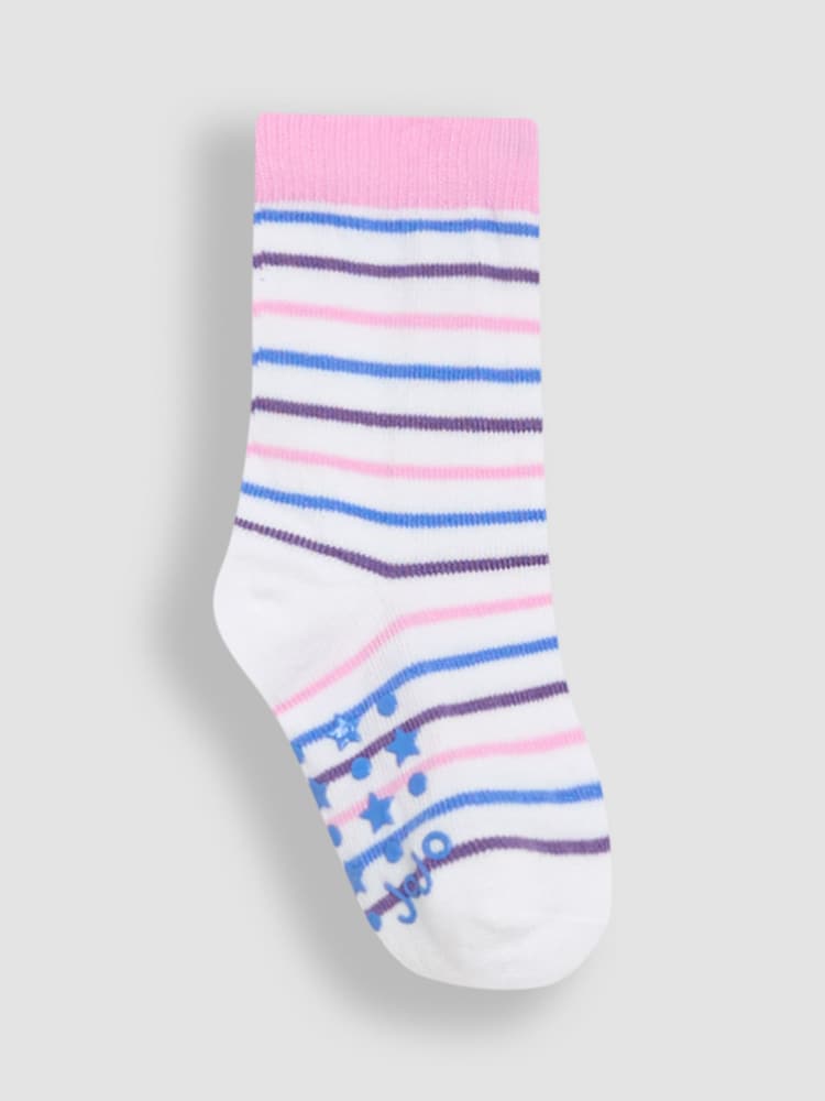 JoJo Maman Bébé Blue Cotton Socks 3 Pack - Image 4 of 4