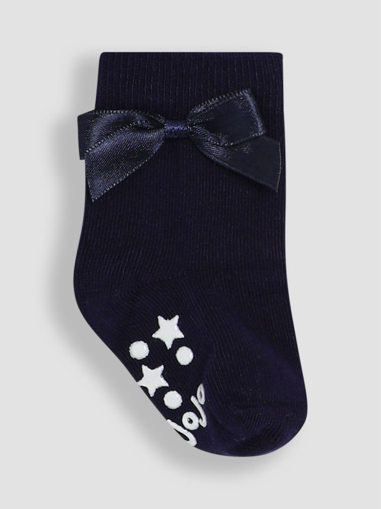 JoJo Maman Bébé Navy 2-Pack Bow Socks - Image 2 of 3