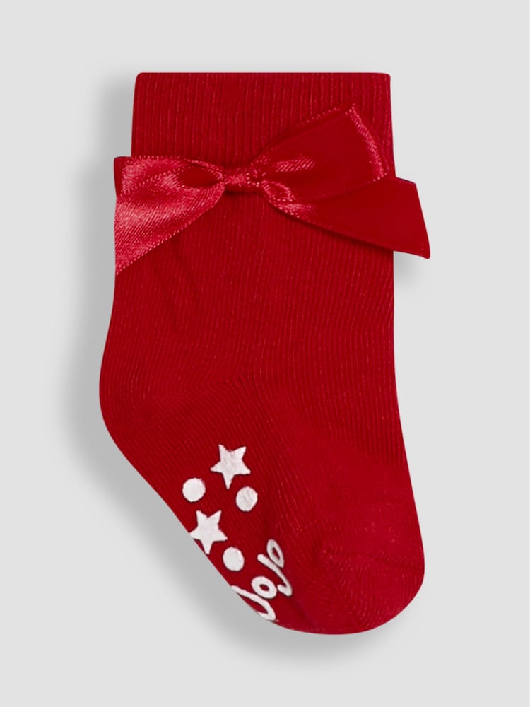JoJo Maman Bébé Navy 2-Pack Bow Socks - Image 3 of 3
