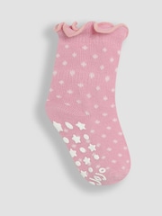 JoJo Maman Bébé Pink Cotton Frill Socks 3 Pack - Image 2 of 4