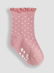 JoJo Maman Bébé Duck Egg Floral Socks 3 Pack - Image 4 of 4