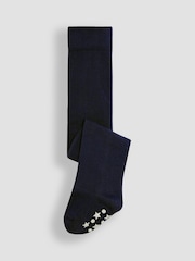 JoJo Maman Bébé Navy Cotton Rich Extra Thick Tights - Image 1 of 3