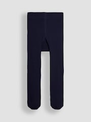 JoJo Maman Bébé Navy Cotton Rich Extra Thick Tights - Image 2 of 3