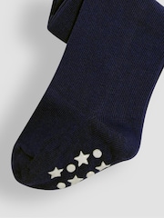 JoJo Maman Bébé Navy Cotton Rich Extra Thick Tights - Image 3 of 3