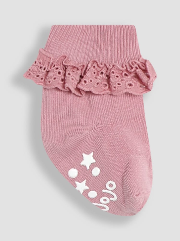 JoJo Maman Bébé Natural Frill Socks 3 Pack - Image 4 of 4 JoJo Maman Bébé Natural Frill Socks 3 Pack - Image 4 of 4