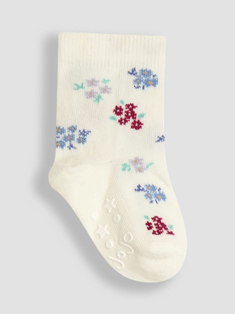 JoJo Maman Bébé Pink Nature Socks 3 Pack - Image 3 of 4