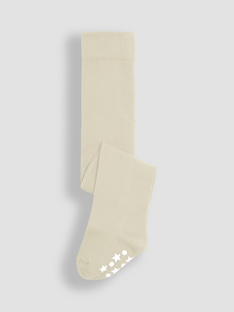 JoJo Maman Bébé Cream Cotton Rich Extra Thick Tights - Image 1 of 3