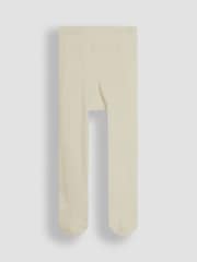 JoJo Maman Bébé Cream Cotton Rich Extra Thick Tights - Image 2 of 3