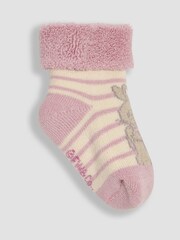 JoJo Maman Bébé Pink 2-Pack Baby Socks - Image 4 of 4