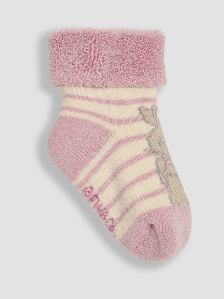 JoJo Maman Bébé Pink 2-Pack Baby Socks - Image 4 of 4