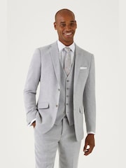 Skopes Grey Dark Jude Tweed Tailored Fit Suit Jacket - Image 1 of 3