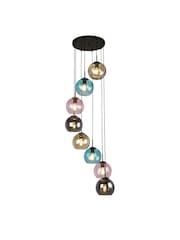 Searchlight Black Festival 8 Light Pendant Ceiling Light - Image 2 of 4