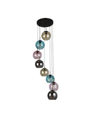 Searchlight Black Festival 8 Light Pendant Ceiling Light - Image 3 of 4