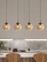 Searchlight Black Terra 4 Light Bar Ceiling Light - Image 1 of 4