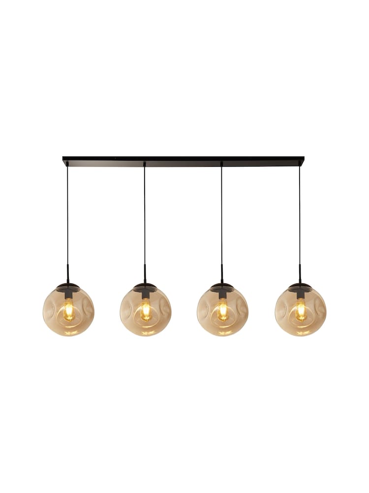 Searchlight Black Terra 4 Light Bar Ceiling Light - Image 2 of 4