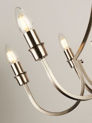 Searchlight Satin Silver Othello 8 Light Pendant Ceiling Light - Image 4 of 4
