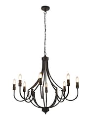 Searchlight Black Othello 8 Light Pendant Ceiling Light - Image 2 of 4