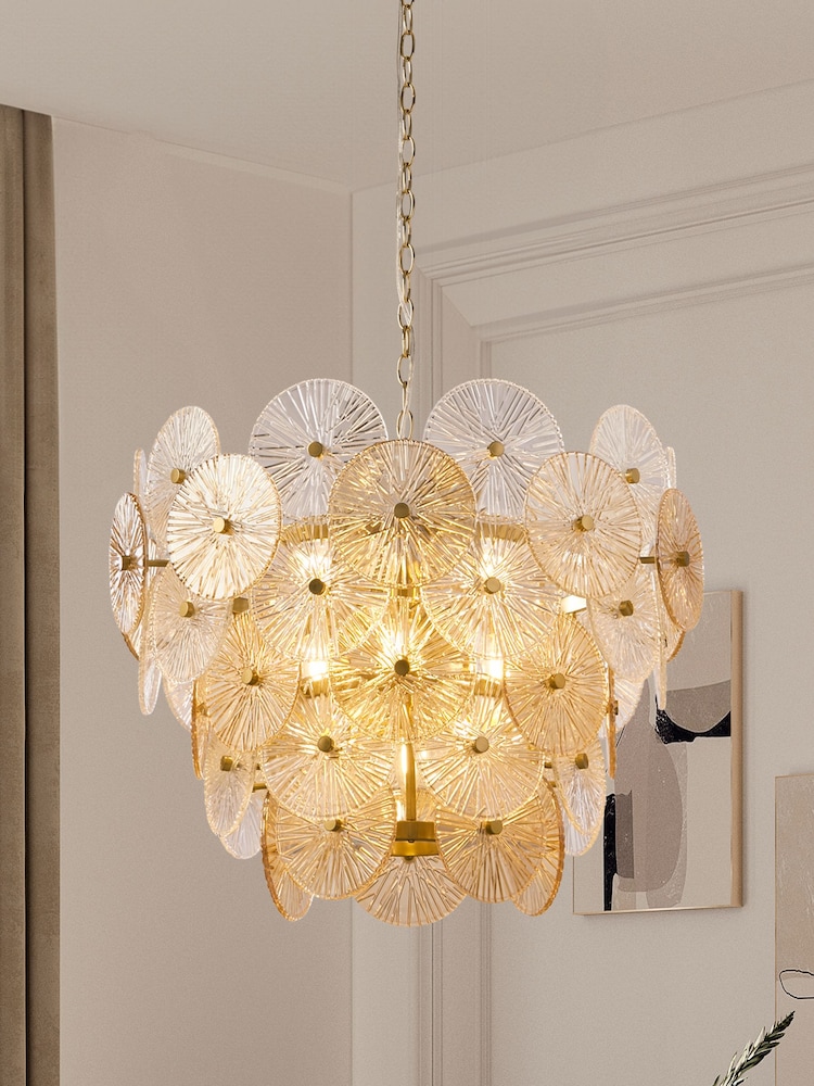 Searchlight Bronze Kaleidoscope 9 Light Pendant Ceiling Light - Image 1 of 4