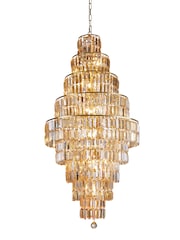 Searchlight Satin Brass Luna 13 Light Chandelier - Image 2 of 4