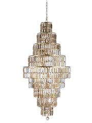 Searchlight Satin Brass Luna 13 Light Chandelier - Image 3 of 4