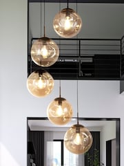 Searchlight Black Terra 5 Light Multi Drop Ceiling Light - Image 1 of 4