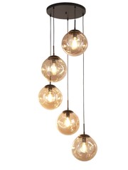 Searchlight Black Terra 5 Light Multi Drop Ceiling Light - Image 2 of 4