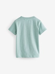 Teal Blue Short Sleeve Appliqué T-Shirt (3mths-7yrs) - Image 2 of 4