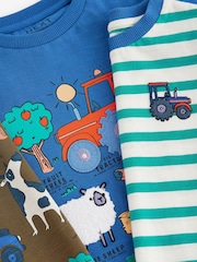 Blue/Orange Short Sleeve Appliqué T-Shirts 3 Pack (3mths-7yrs) - Image 7 of 7