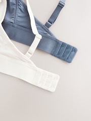 Cream/Navy Bralette DD+ Ultimate Comfort Non Wire Bralettes 2 Pack - Image 7 of 7