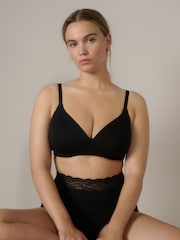 Black/White/Pastel Rose Nude Pad Non Wire DD+ Cotton Blend Ultimate Comfort Bras 3 Pack - Image 2 of 12