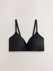 Black/White/Pastel Rose Nude Pad Non Wire DD+ Cotton Blend Ultimate Comfort Bras 3 Pack - Image 8 of 12