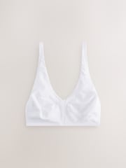 Black/White/Pastel Rose Nude Non Pad Non Wire DD+ Cotton Blend Ultimate Comfort Bras 3 Pack - Image 10 of 13