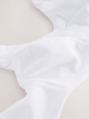 Black/White/Pastel Rose Nude Non Pad Non Wire DD+ Cotton Blend Ultimate Comfort Bras 3 Pack - Image 12 of 13