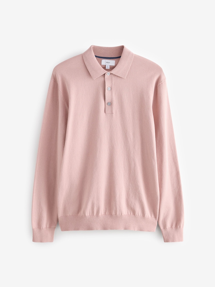 Vert sauge Vert/Rose clair - Manches longues Polos en tricot 2 Lot - Image 7 of 10