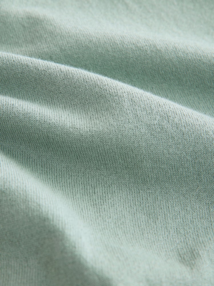 Light Blue/Sage Green - Knitted Long Sleeve Polo Shirts 2 Pack - Image 9 of 10