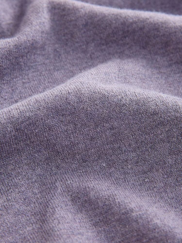 Neutral/Light Purple Regular Fit Knitted Long Sleeve Polo Shirts 2 Pack - Image 10 of 11