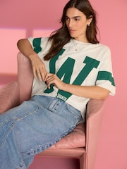 Grau - Wicked – T-Shirt im College-Look - Bild 1 von 5