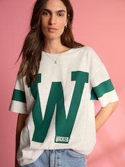 Grau - Wicked – T-Shirt im College-Look - Bild 4 von 5
