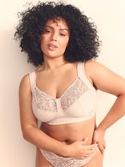 Light Pink F-K Ultimate Comfort Cup Padded Strap Non Pad Non Wired Bra with Side Support - Image 1 of 8