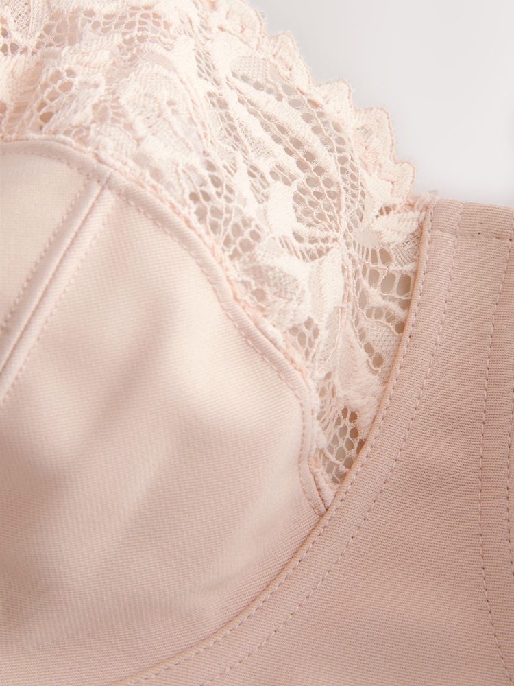 Light Pink F-K Ultimate Comfort Cup Padded Strap Non Pad Non Wired Bra with Side Support - Image 10 of 10