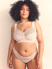 Light Pink F-K Ultimate Comfort Cup Padded Strap Non Pad Non Wired Bra with Side Support - Image 2 of 8