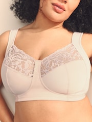 Light Pink F-K Ultimate Comfort Cup Padded Strap Non Pad Non Wired Bra with Side Support - Image 7 of 8