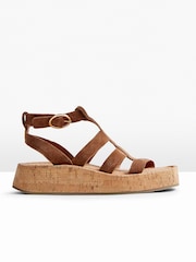 Hush Brown Barley Gladiator Sandals - Image 1 of 3