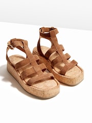 Hush Brown Barley Gladiator Sandals - Image 2 of 3