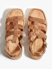 Hush Brown Barley Gladiator Sandals - Image 3 of 3
