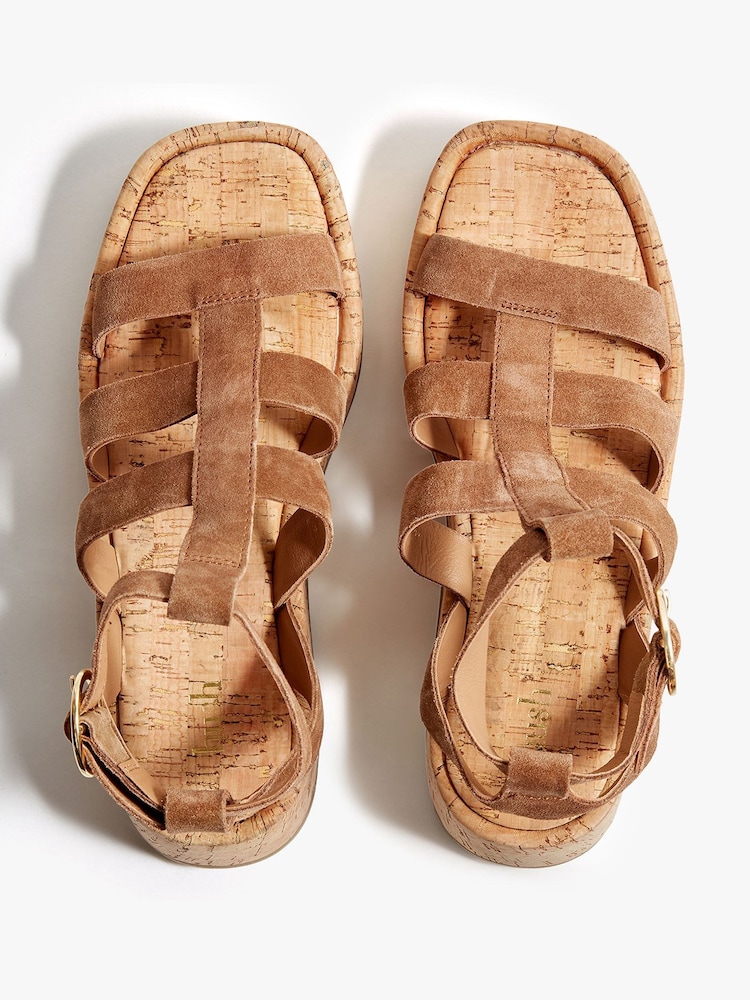 Hush Brown Barley Gladiator Sandals - Image 3 of 3