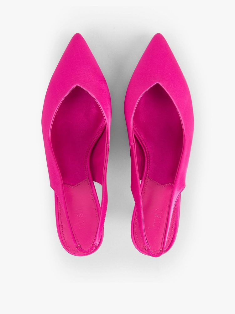 Hush Pink Joella Heeled Leather Shoes - Image 6 of 6