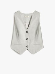 Hush White Asher Tailored Waistcoat - Image 4 of 4