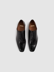 Reiss Black Mead Brogue Leather Brogue Detail Lace-Up Shoes - Image 3 of 5